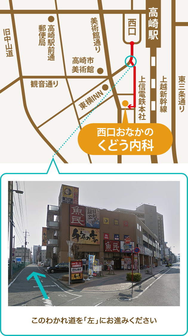 くどう内科 高崎駅西口より徒歩の方