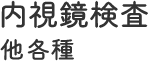 内視鏡検査 他各種