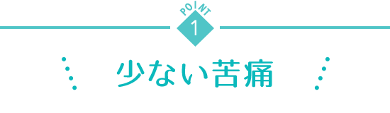 point1 少ない苦痛